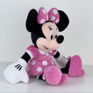 Disney Store Large Pink Minnie Mouse Plush Doll 18”